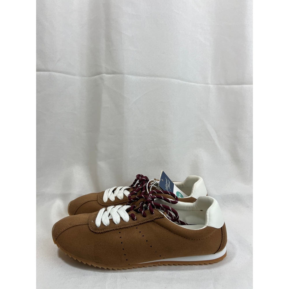 Universal Thread Womens Cognac Brown Faux Suede‎ Retro Jogger Sneakers Size 9.5